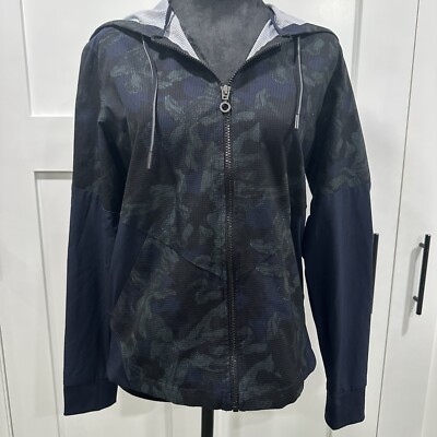 ZYIA Active Evening Paradise Mesh Jacket Green Blue Womens Small