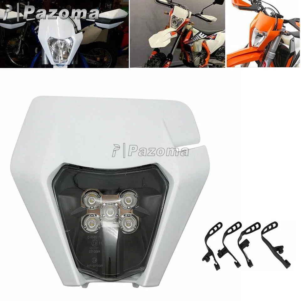 Faro LED Dirt Bikes Enduro para Honda CRF110 CR250/500 Suzuki RM80/85 DRZ125 Foto 2 de 4