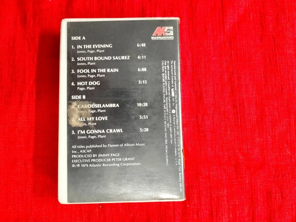 Led Zeppelin In Through The Out Door RARE orig Cassette tape INDIA Clamshell - Image 3 of 4