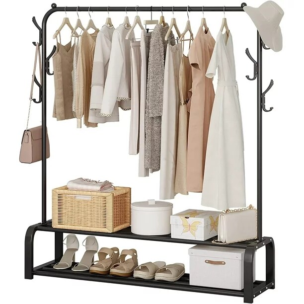Clothes rack Heavy Duty Closet Organizer Garment Rack Clothes Hanger Shoes Rack-image