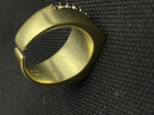 Mcqueen Gold Monogram Designed on Head Charming Elegant Ring - Picture 7 of 8