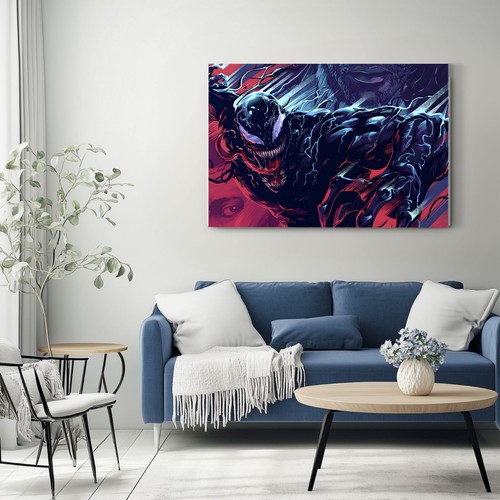 Venom Marvel Spiderman Comic Art Print Framed Canvas Wall Art Venom Wall Hanging - Picture 8 of 13
