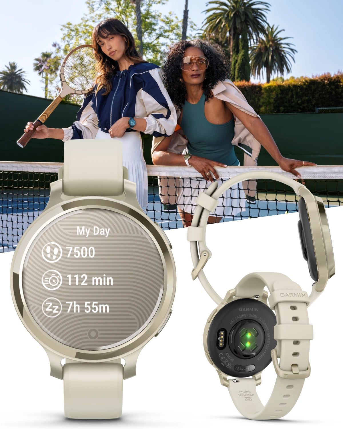 Garmin Lily 2 Active 38mm Woman Stylish Smartwatch Lunar Gold