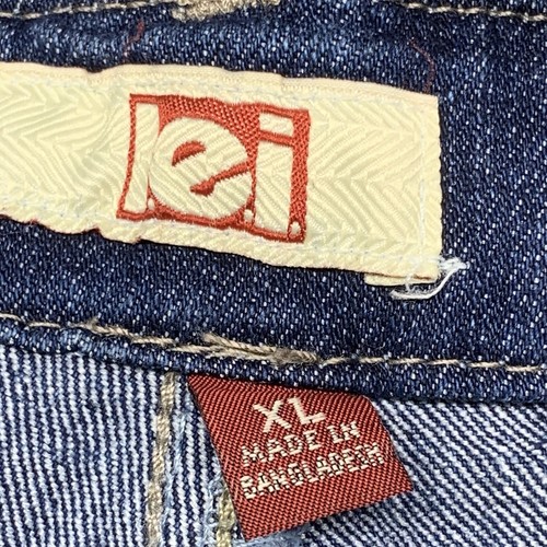 Lei Overalls Denim Youth XL Blue Bib High Rise Medium Wash Retro Farm Workwear - Picture 3 of 10