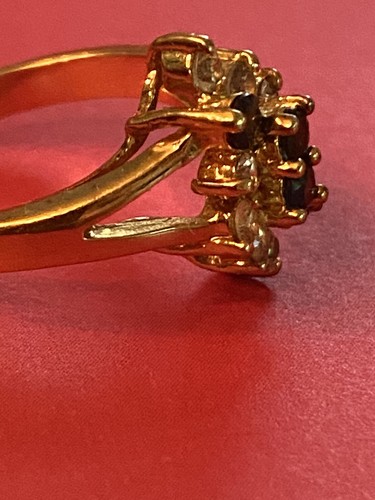 Ring Vintage 90’s Lady Remington Cluster Stones Costume Fashion Jewelry Size 8 - Picture 6 of 7