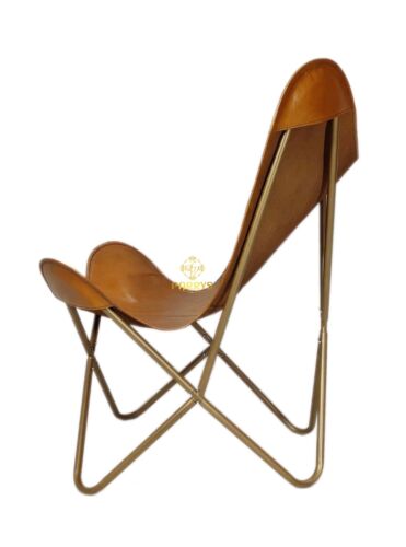 Mariposa Chair-Indian Hecho a Mano Cuero Silla de Oficina – Cómodo PL2-1.229 - Imagen 3 de 6