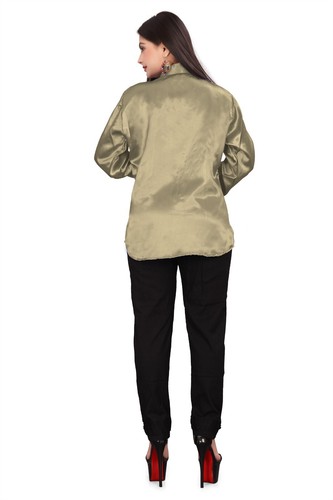 Satin Button Down Hemd Langarm Hemd Damen Freizeit Bürokleidung Hemd S81 - Bild 26 von 173