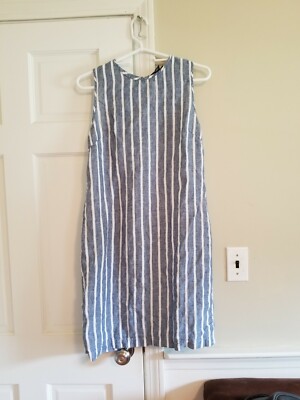 knee length dresses for ladies Vintage Inspired Linen Tea Dress With Pockets