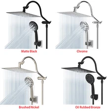 All Metal Shower Head High Pressure Rainfall Shower Head with Handheld Spray