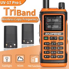 Baofeng UV-17 Pro L Walkie Talkies Two Way Radios Tri-Band NOAA  Extra battery