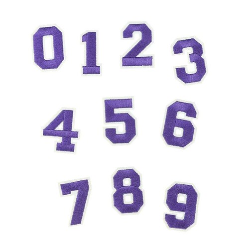 10pcs 0-9 Number Patch Patches College Iron Sew On Alphabet Embroidery Clothes│ - Picture 6 of 32