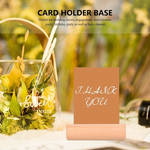 20Pcs Wood Sign Holder Picture Stands Business Card Wooden - Picture 12 of 12