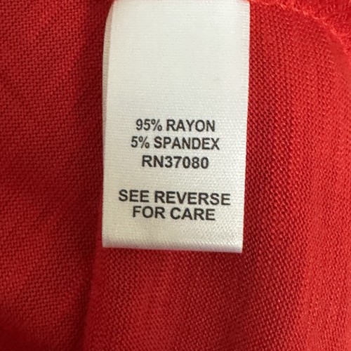 Cato Women’s Shirt Size 22/24W Red Lightweight 3/4 Sleeve Pullover Blouse NWT - Picture 9 of 10