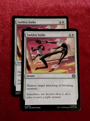 MTG (x2) Marvel: Spider-Man #19 U - Sudden Strike   Unplyd Mnt+ 