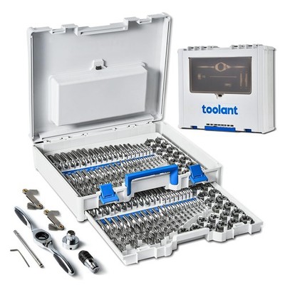 toolant 127 Piece Ratcheting Tap and Die Set, SAE/Metric 127pcs set 