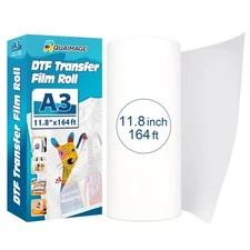 11.8 Inch x 164ft DTF Transfer Film Roll for A3 DTF Printer Single-Side