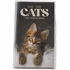 Kittens Cats 2026 2027 Two Year Monthly Pocket Mini Planner 3.75" x 6.5"