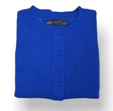 EX M&S Cardigan Long Sleeve Pure Cotton Short Ladies Cardi Jumper Knit Top