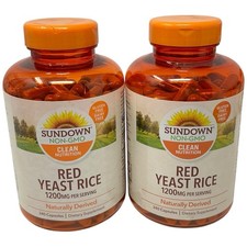 (2) Sundown Naturals Red Y east R ice 1200mg ...