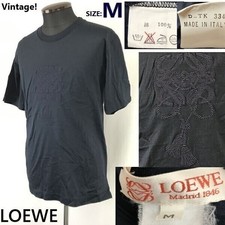 item 90s Vintage Japan authorized dealer tag LOEWE LOEWE anagram logo short sle
