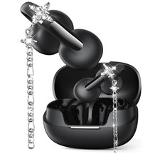 Open Ear Clip On Wireless Earbuds Bluetooth Touch Control IP56 50H w/ Detachable