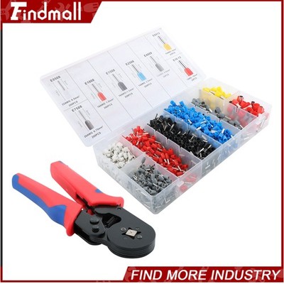 Findmall AWG 23-7 Self-Adjustable Ferrule Crimping Tool Kit W/ 1200PCS Ferrules