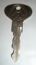 VW Volkswagen Original Vintage Used Key Marked NV and AKS