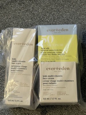 Evereden Kids Skincare & Sunscreen Set - Multi-Vitamin Face Wash, Face cream new