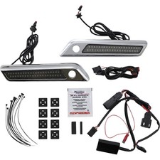 Custom Dynamics CD-SBL-DC-SC Saddlebag Hinge Covers with Dual-Colored LED Light