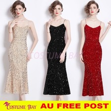 1920s Sequin Flapper Dress Vintage Gasby Costume Cocktail Formal Party Outfit AU