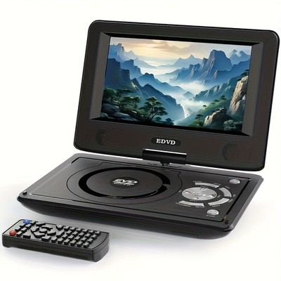 11.5'' Portable DVD Player with 9.5'' Swivel Screen, 5-Hours Rechargeable Battery