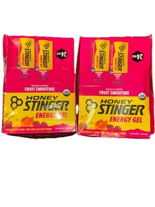 48 SEALED Honey Stinger Energy Gel Fruit Smoothie 2 Boxes Fuel Exp 3/2027…