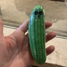 Archie McPhee Yodeling Pickle Button Activated Electronic Singing Dill Video