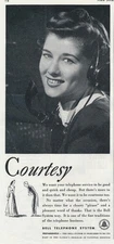 Magazine Ad - 1940 - AT&T / Bell System - Courtesy (#2)
