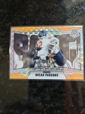 2025 Panini Mosaic - Bang! Micah Parsons #6 Orange Fluorescent Mosaic Prizm