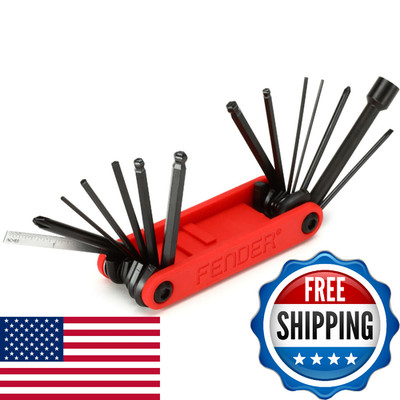 Fender Guitar Bass Multi-Tool 14-in-1 Compact Repair Kit Inch/Metric