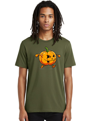 Jack-O-Lantern-2 Mens Graphic Tee, 100% Cotton, Casual Summer Wear