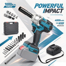 12cordless Impact Wrench Gun Brushless High Power Driver 4ah Battery 1000n.m 12cordless Impact Wrench Gun Brushless High Power Driver 4ah Battery 1000n.m