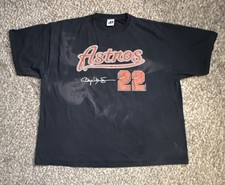 VTG 2004 Houston Astros #22 Roger Clemens 2XL Oversized Box Tee Black By Dynasty