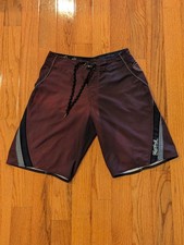 Vintage Y2K Quiksilver O'neil Brown Red Swim Shorts