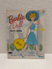 Vintage 1963 Barbie Doll Cut-Outs Book – Whitman Publishing – 50 Costumes & Acce