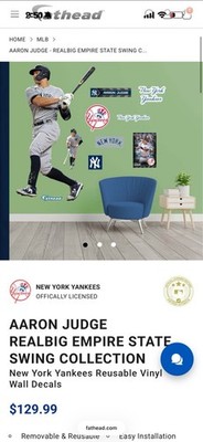 AARON JUDGE REALBIG EMPIRE STATE SWING COLLECTION Fathead. Brand New In Box.NYY