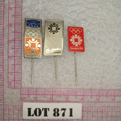 Vintage Winter Olympic Games 1984 Sarajevo Sponsor XIV ZOI Pin 3/1 LOT 871