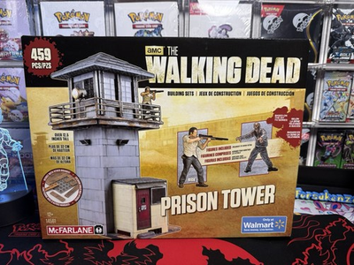 #ad McFarlane The Walking Dead AMC Prison Tower Building Set Rick Grimes Walmart Exc $47.95