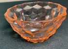 Jeannette Pink Cube Ribbed Bowl  2.5x4.5"  Depression Glass