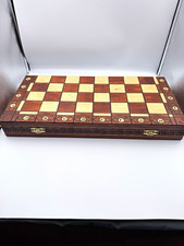 Folding Wooden Chess Set w/ Storage Case, Gre...