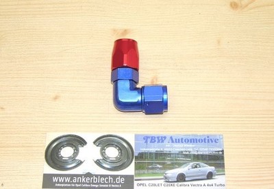 AN10 Blockwinkel 90 Grad **NEU** Dash10 Alu Fitting Bogen Anschluss  7/8  14UNF