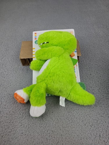 Juguete de peluche sensorial para bebé dinosaurio acurrucable con etiquetas de sonajero arrugado 0+ meses  - Imagen 1 de 9