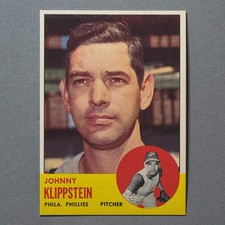 1963 Topps #571 Johnny Klippstein - Phillies - High Grade MINT - High Number