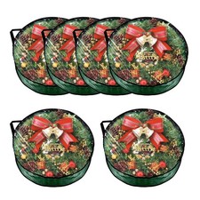 6-Pack 24x24x7.9 in Christmas Wreath Storage Bags Storage with Handles  Zipper